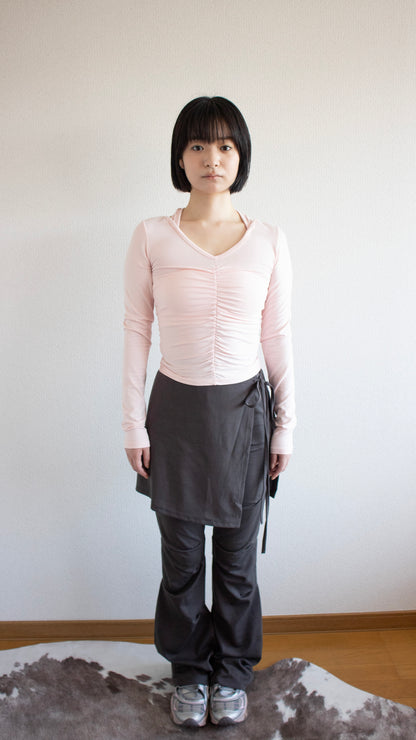 Technical skirt pants (charcoal)