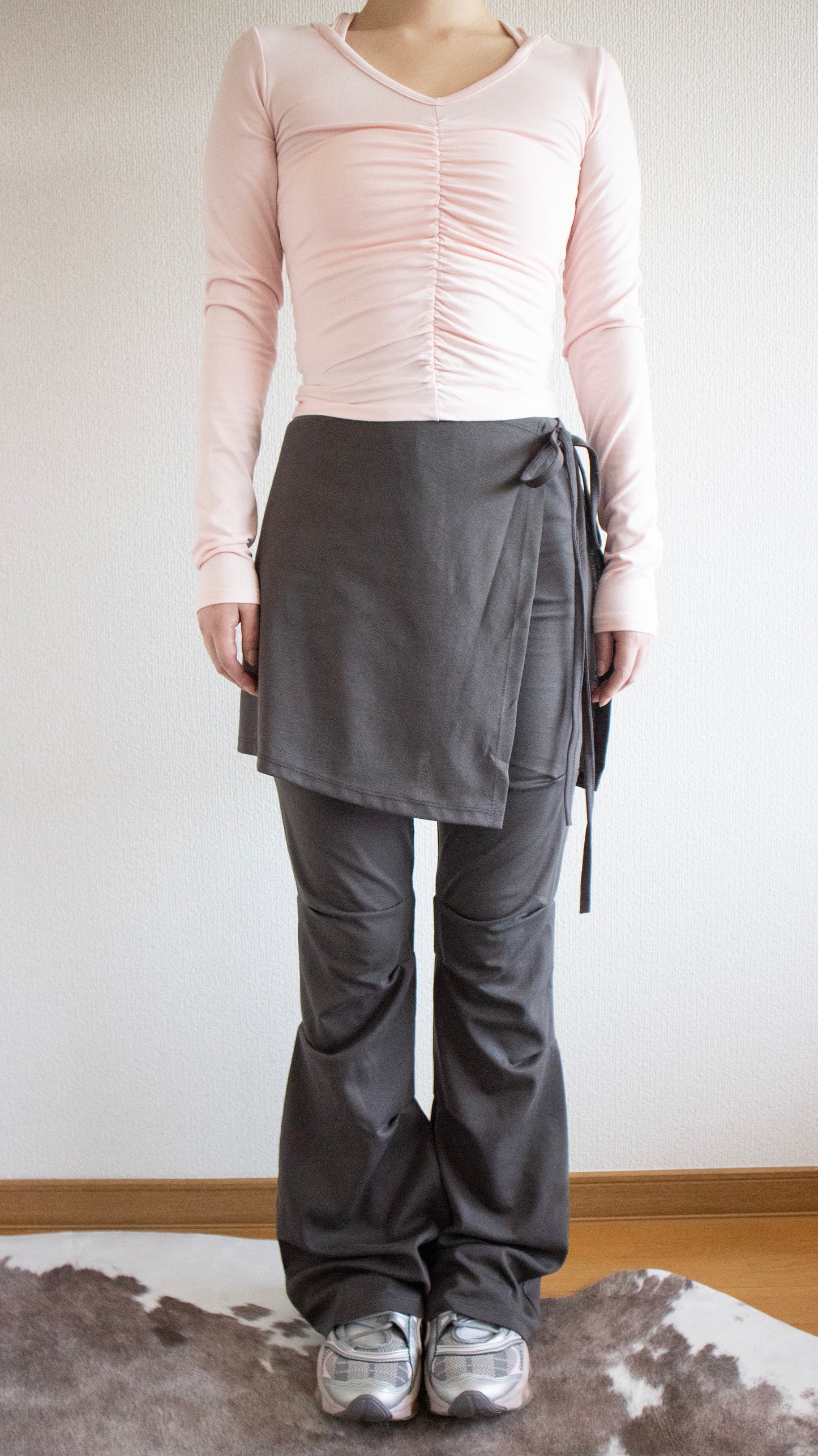 Technical skirt pants (charcoal)