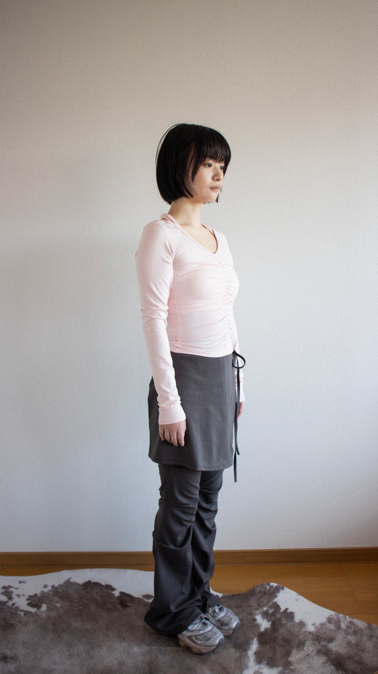 Technical skirt pants (charcoal)