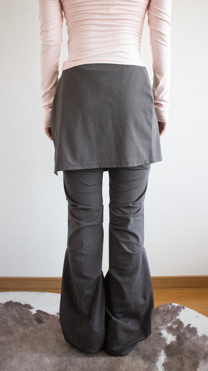 Technical skirt pants (charcoal)