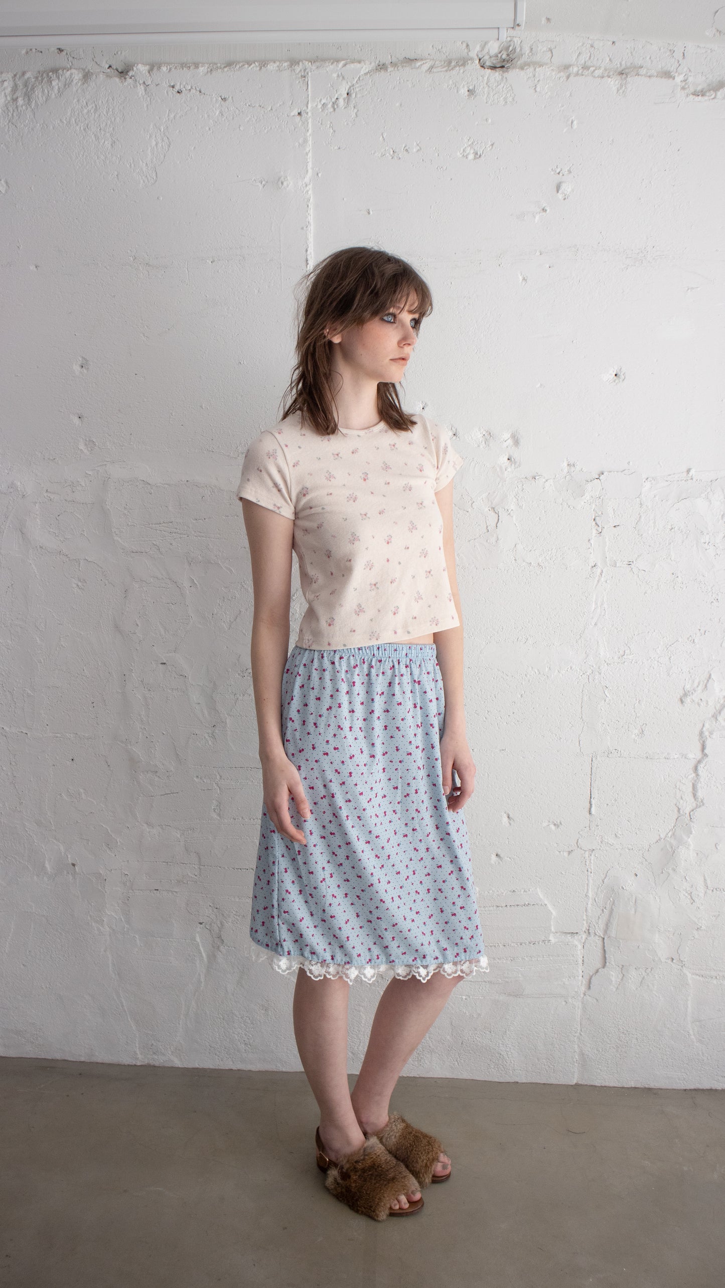 Ann midi skirt (skyblue)