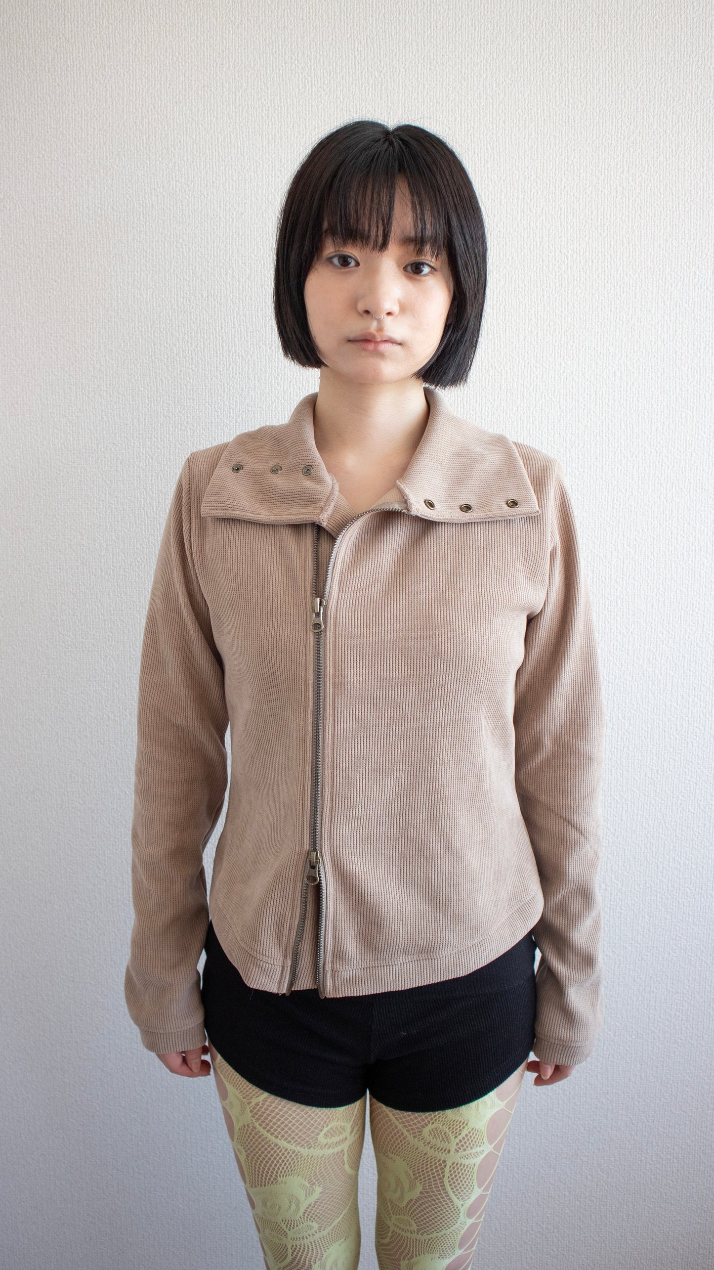 2-way biker corduroy jacket (mocha)