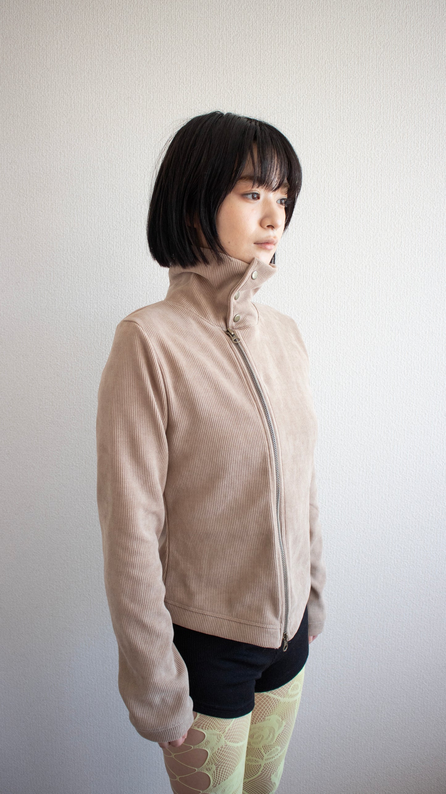 2-way biker corduroy jacket (mocha)