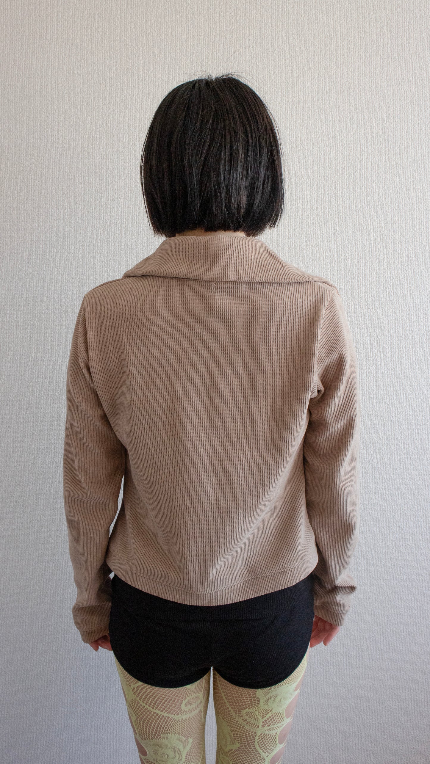 2-way biker corduroy jacket (mocha)