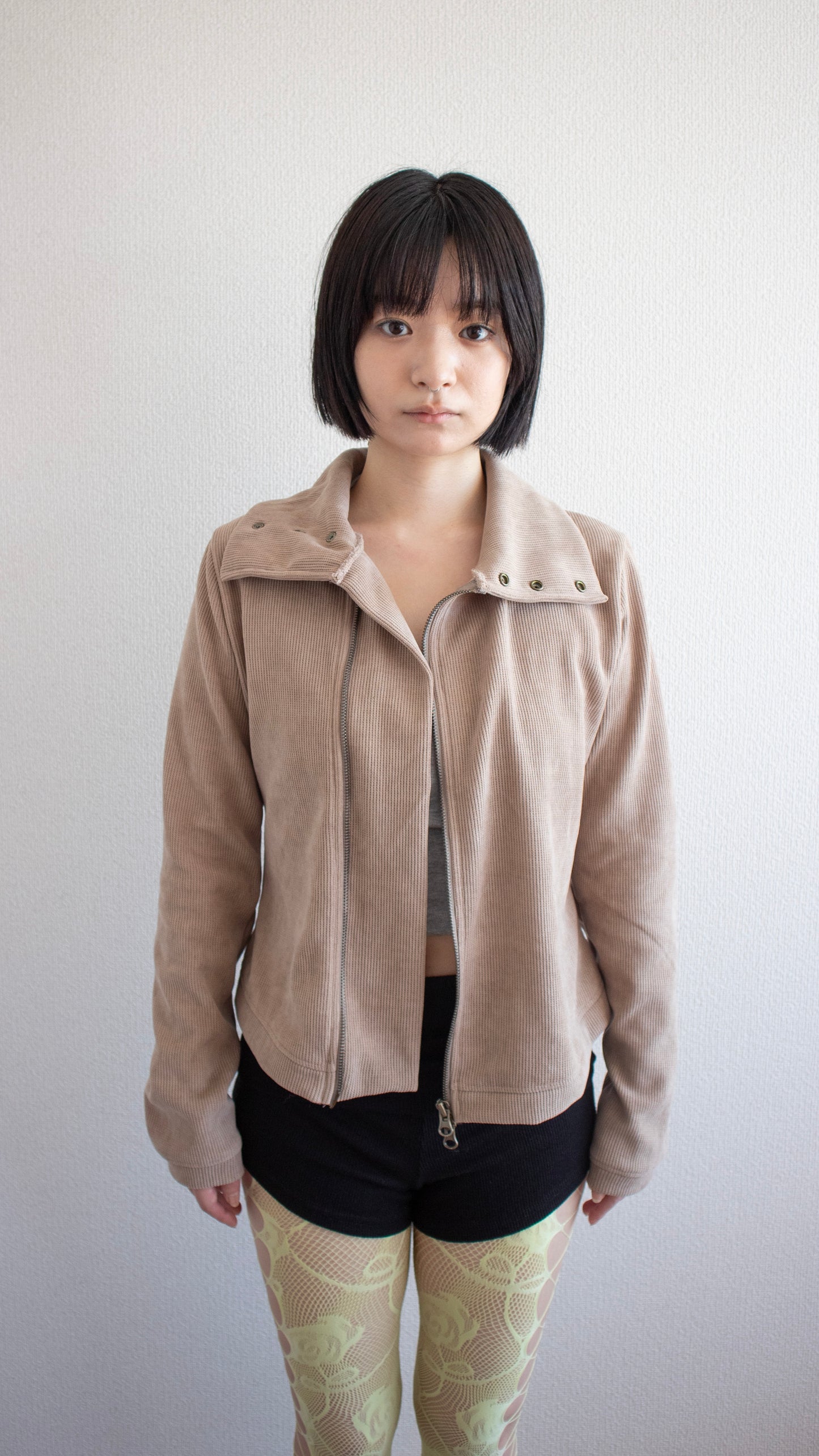 2-way biker corduroy jacket (mocha)