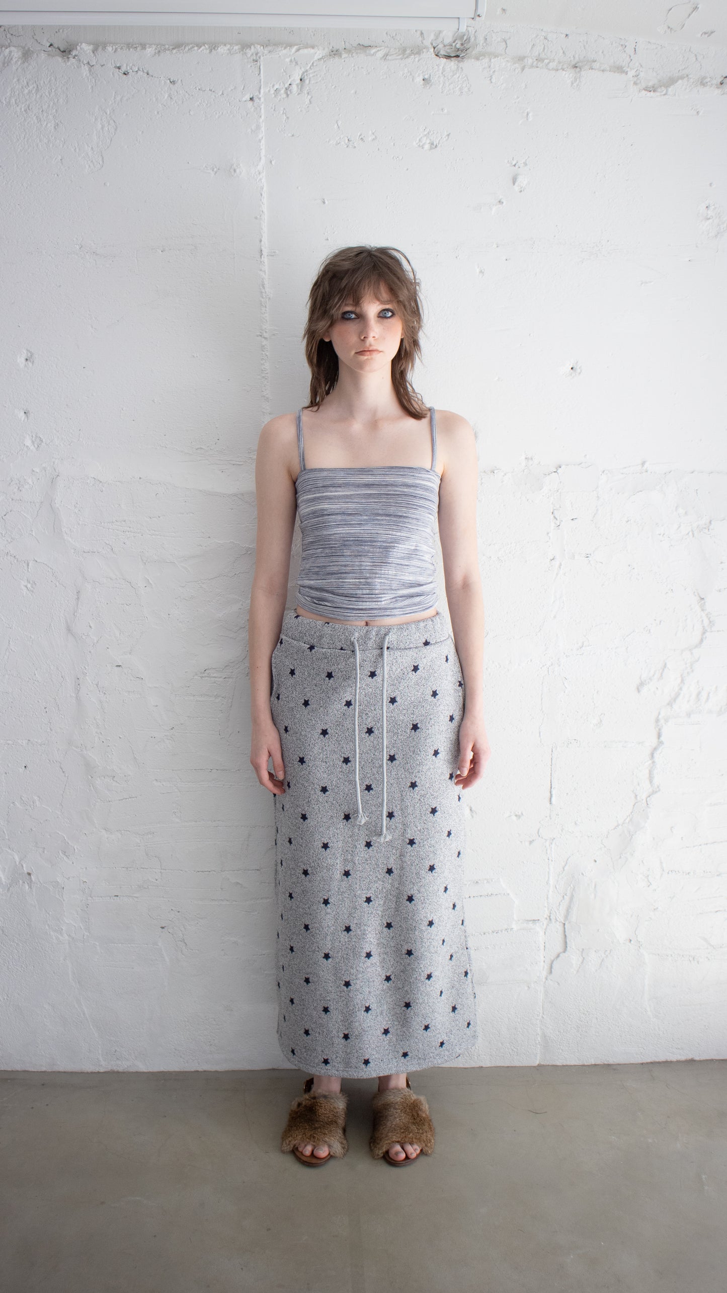 Star long skirt (gray)