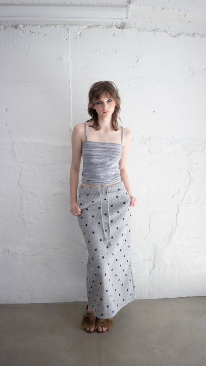 Star long skirt (gray)