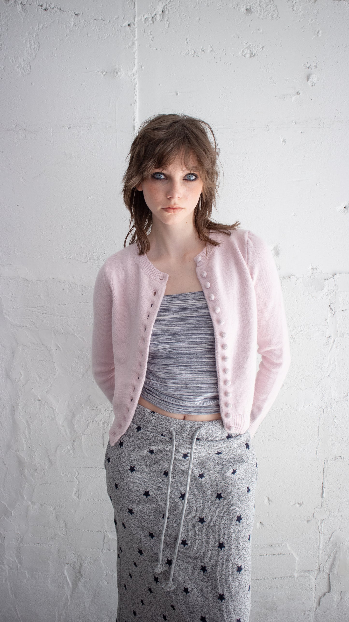 Spring button cardigan (pink)