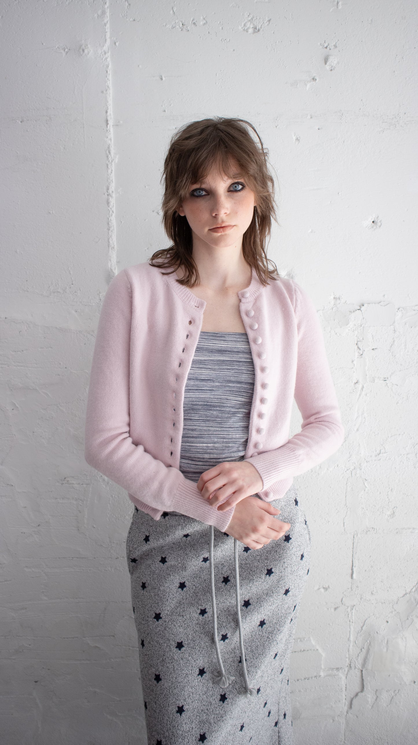 Spring button cardigan (pink)