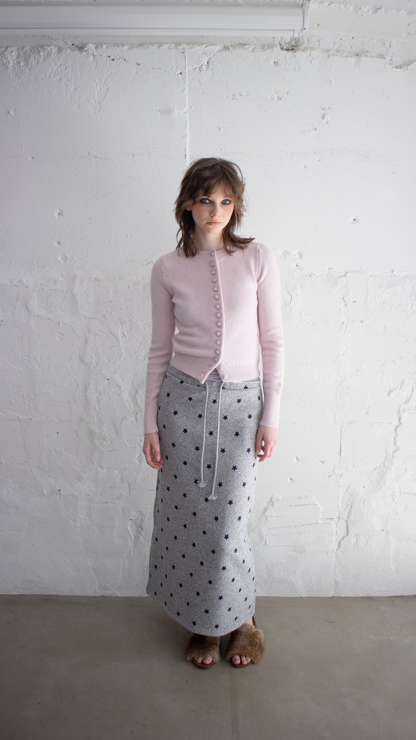 Star long skirt (gray)