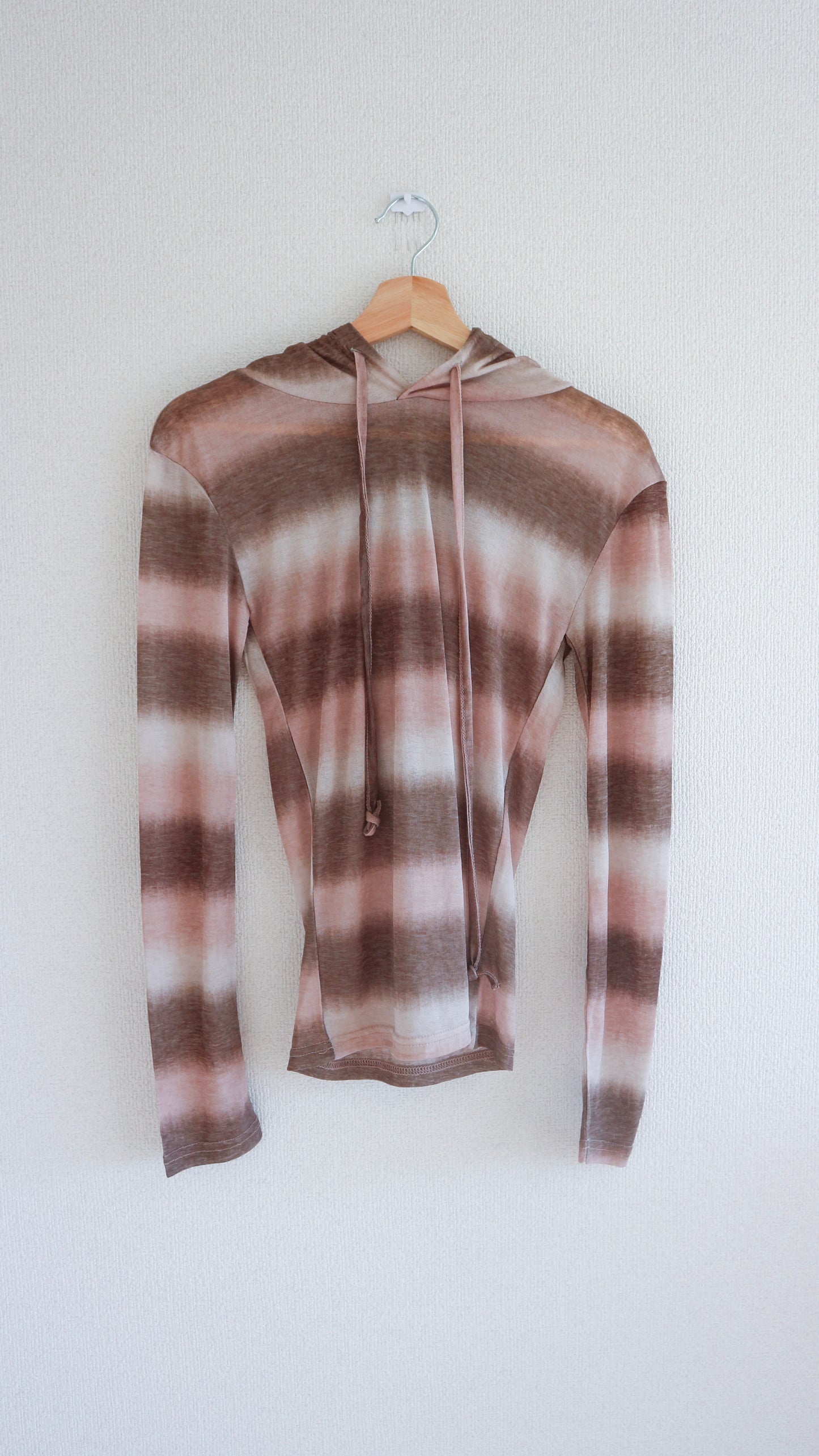 Sheer gradation hoodie (pink)