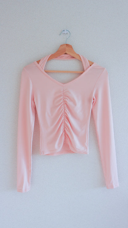 Ballerina halter L/S tee (pink)