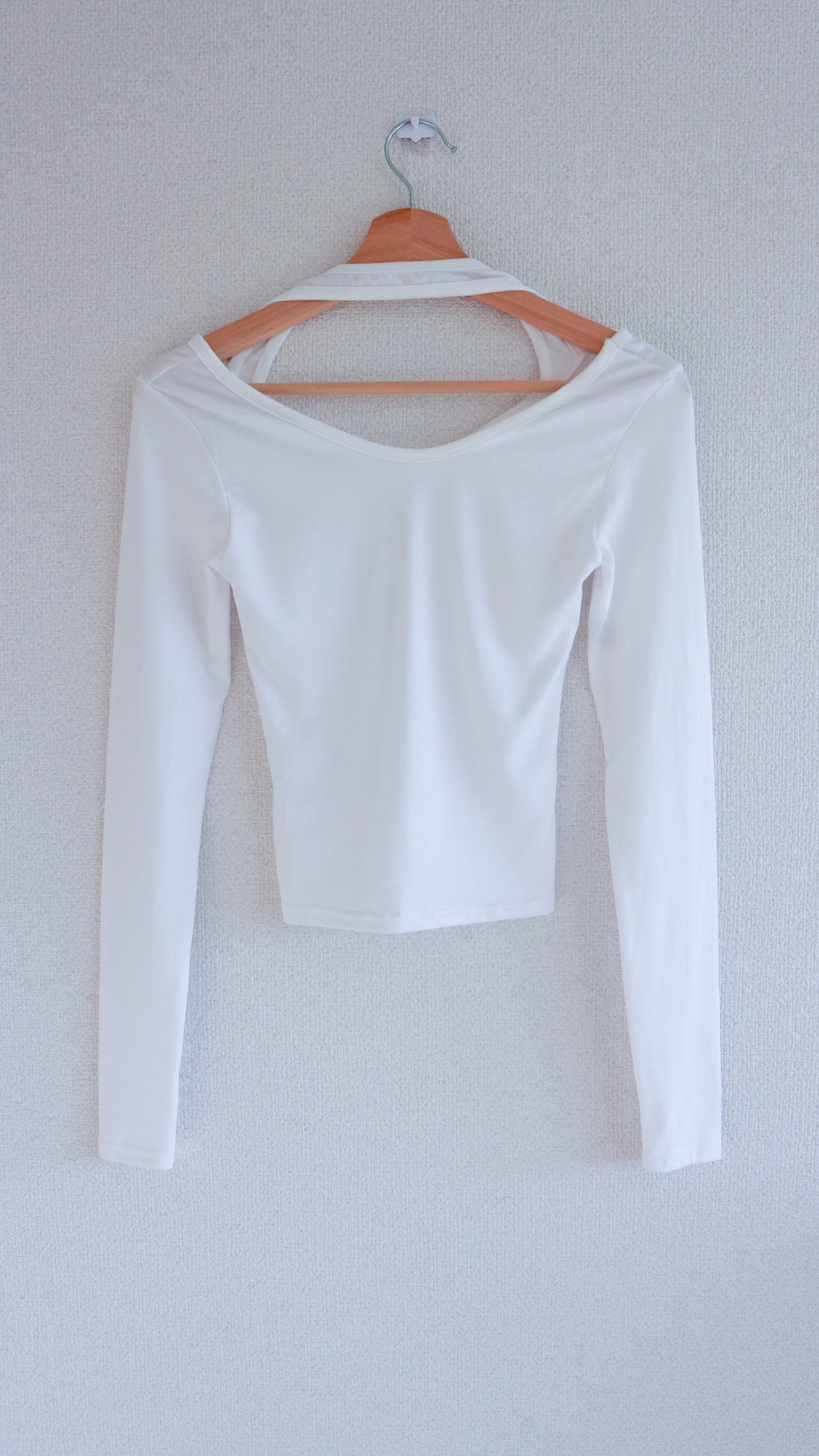 Ballerina halter L/S tee (white)