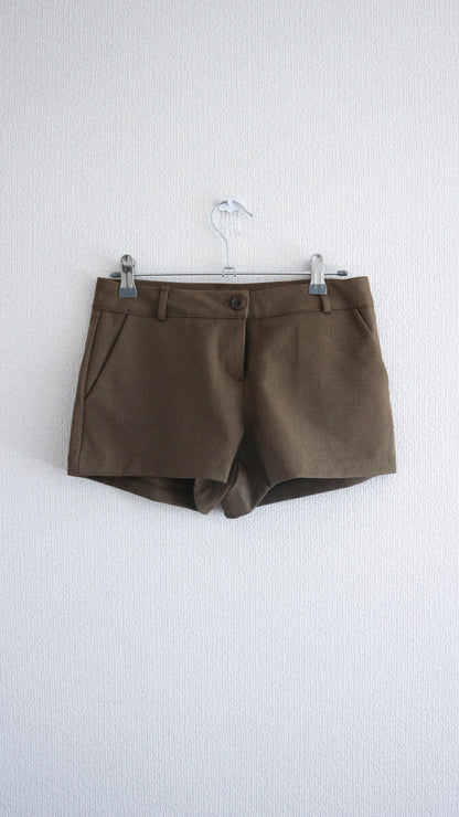 Basic mini short pants (khaki brown)