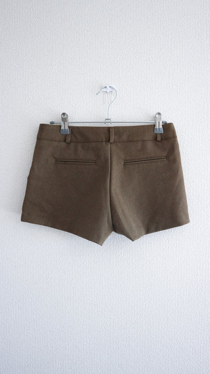 Basic mini short pants (khaki brown)