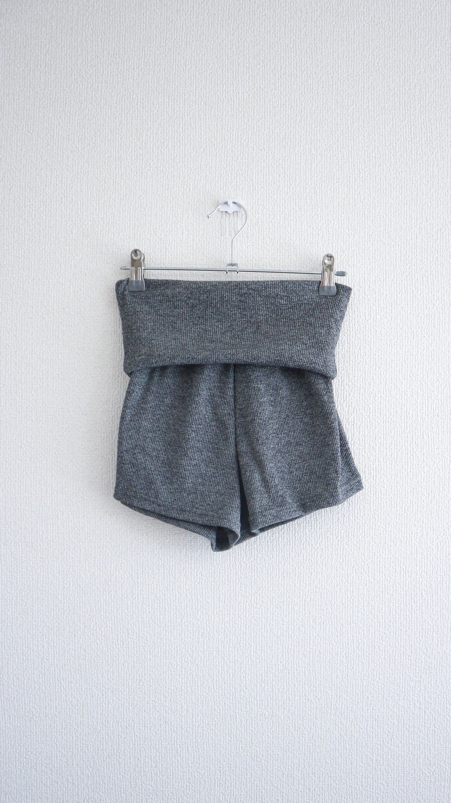 S/S foldover shorts (gray)