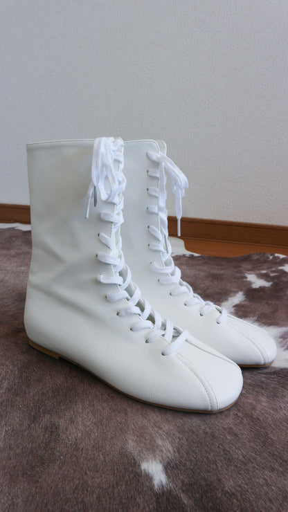 Boxer sneaker boots (white)