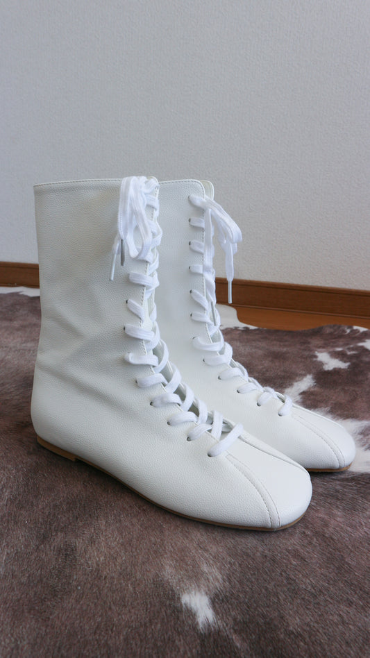 Boxer sneaker boots (white)