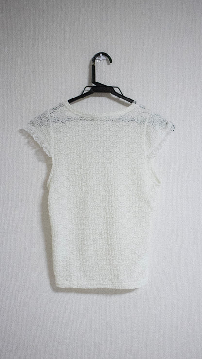 Lace fairy S/S top (ivory)