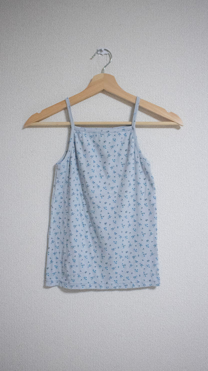 Flower rib tanktop (blue)