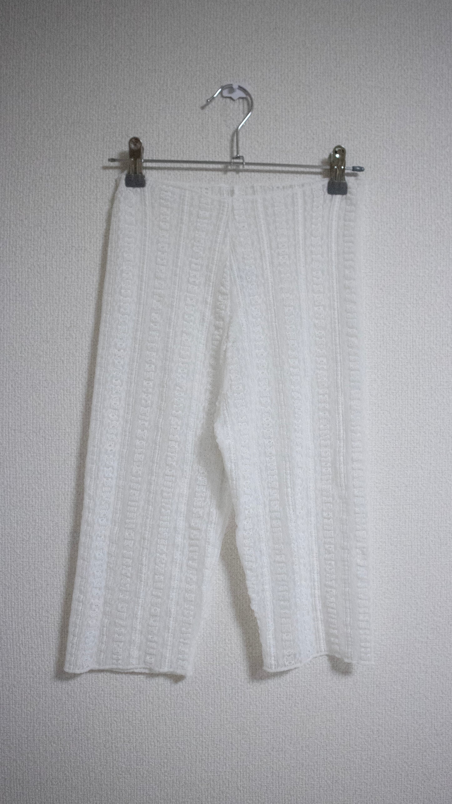 Lace half leggings (white)