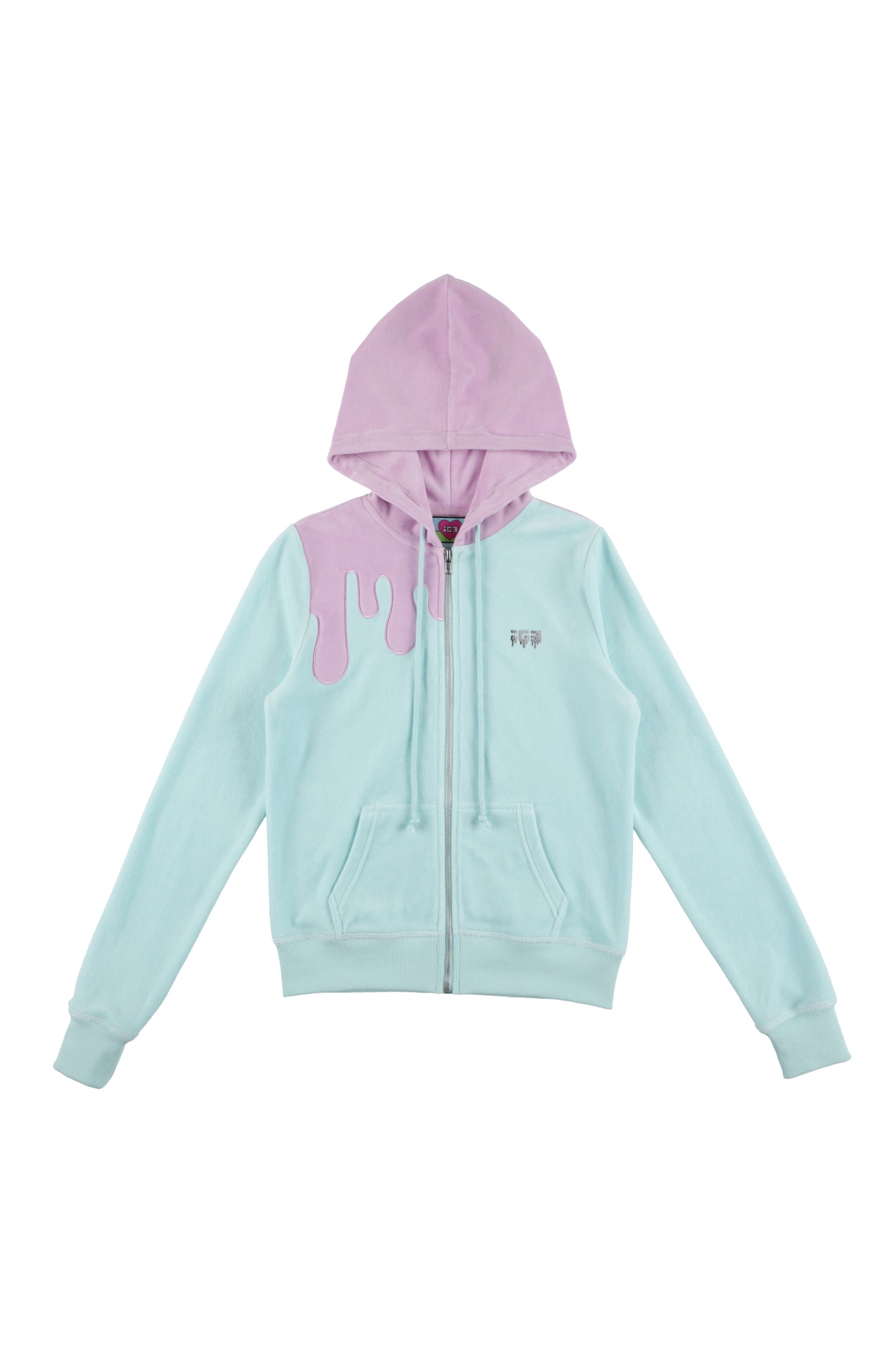 Melt Velour Zip Hoodie Frost Mint