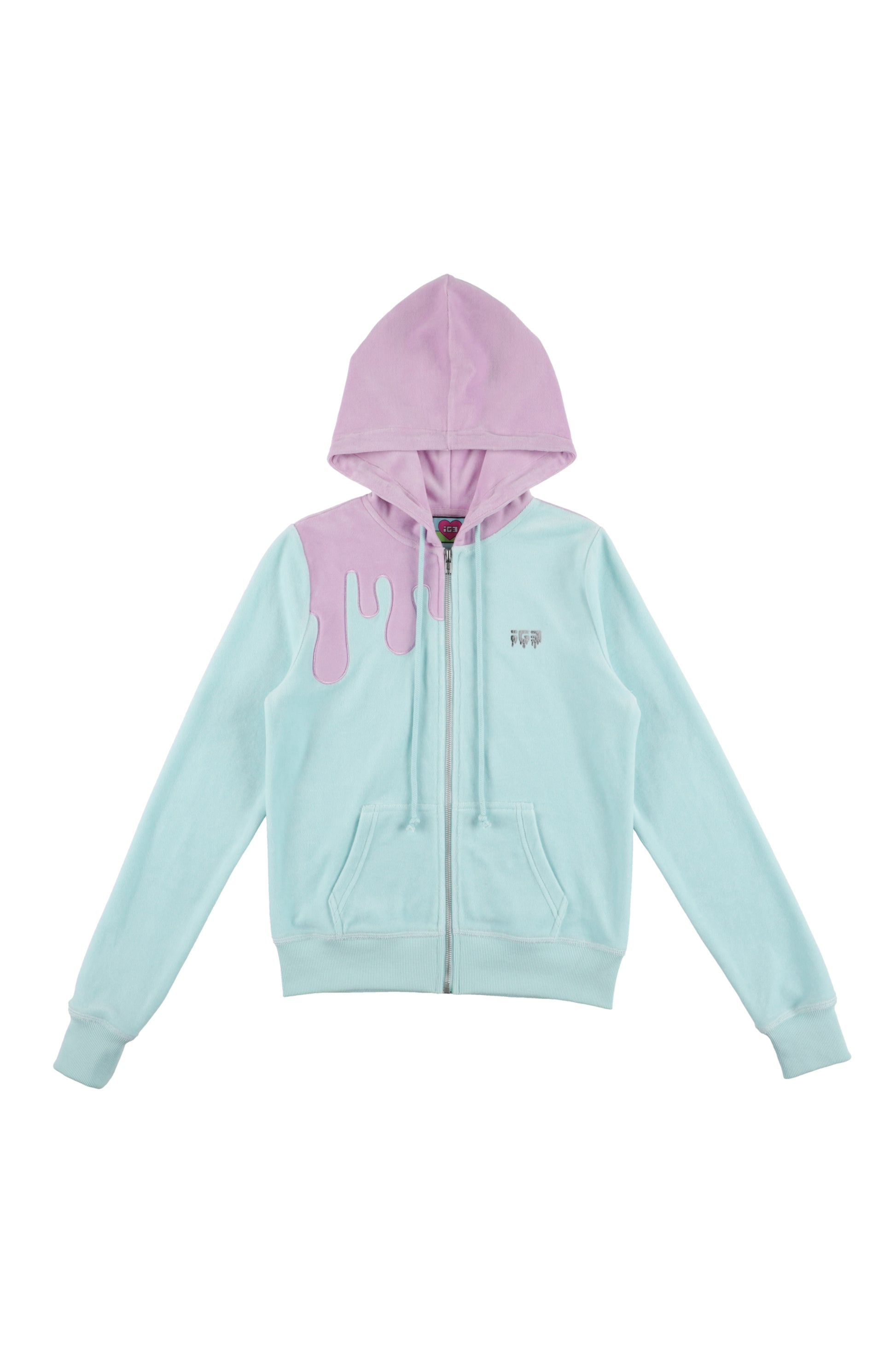 Melt Velour Zip Hoodie Frost Mint