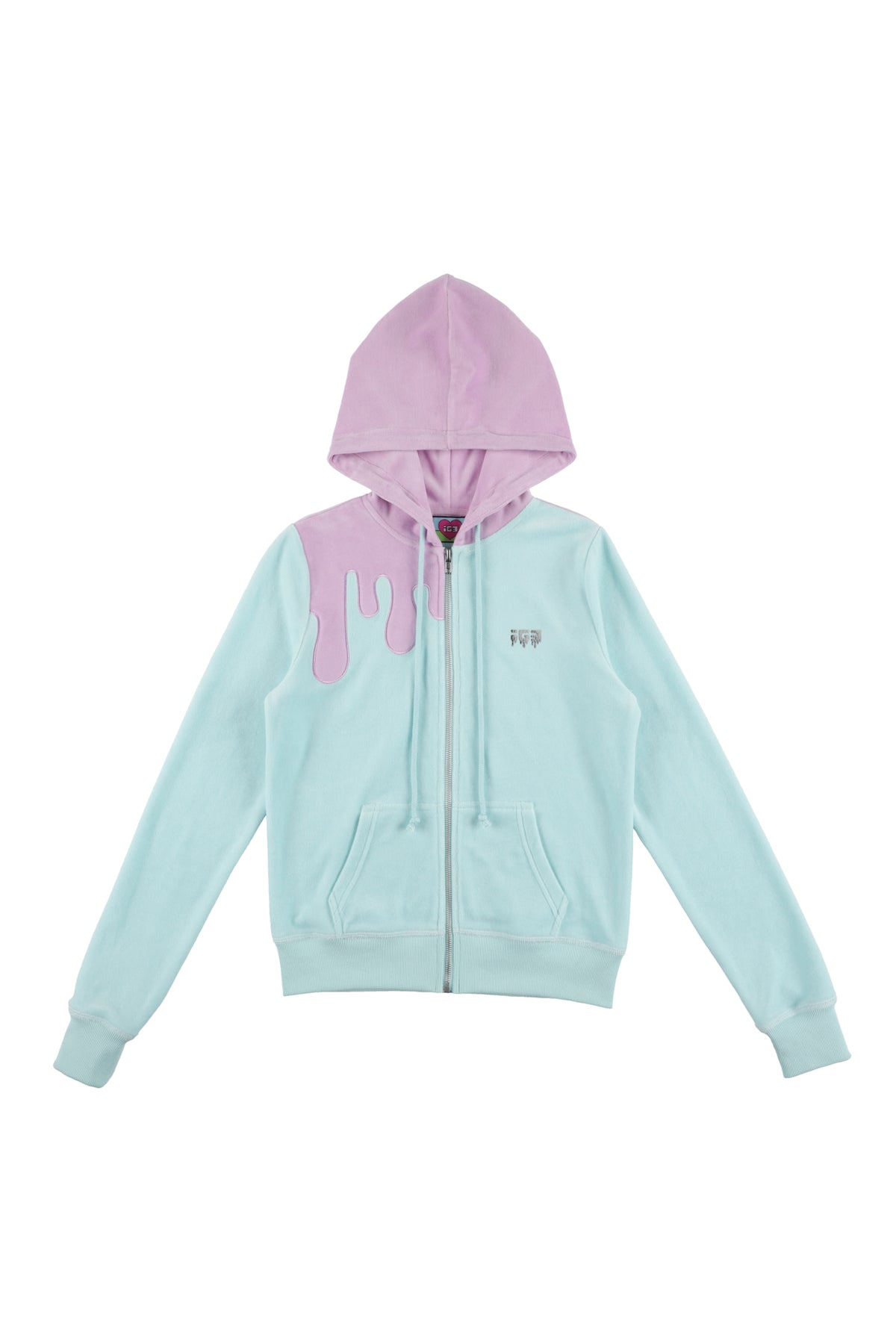 Melt Velour Zip Hoodie Frost Mint