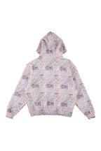 Goth stamp patch zip hoodie