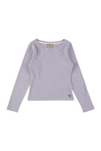 Milk Stripe Fleece Top Lavender