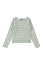 Milk Stripe Top Fleece Mint