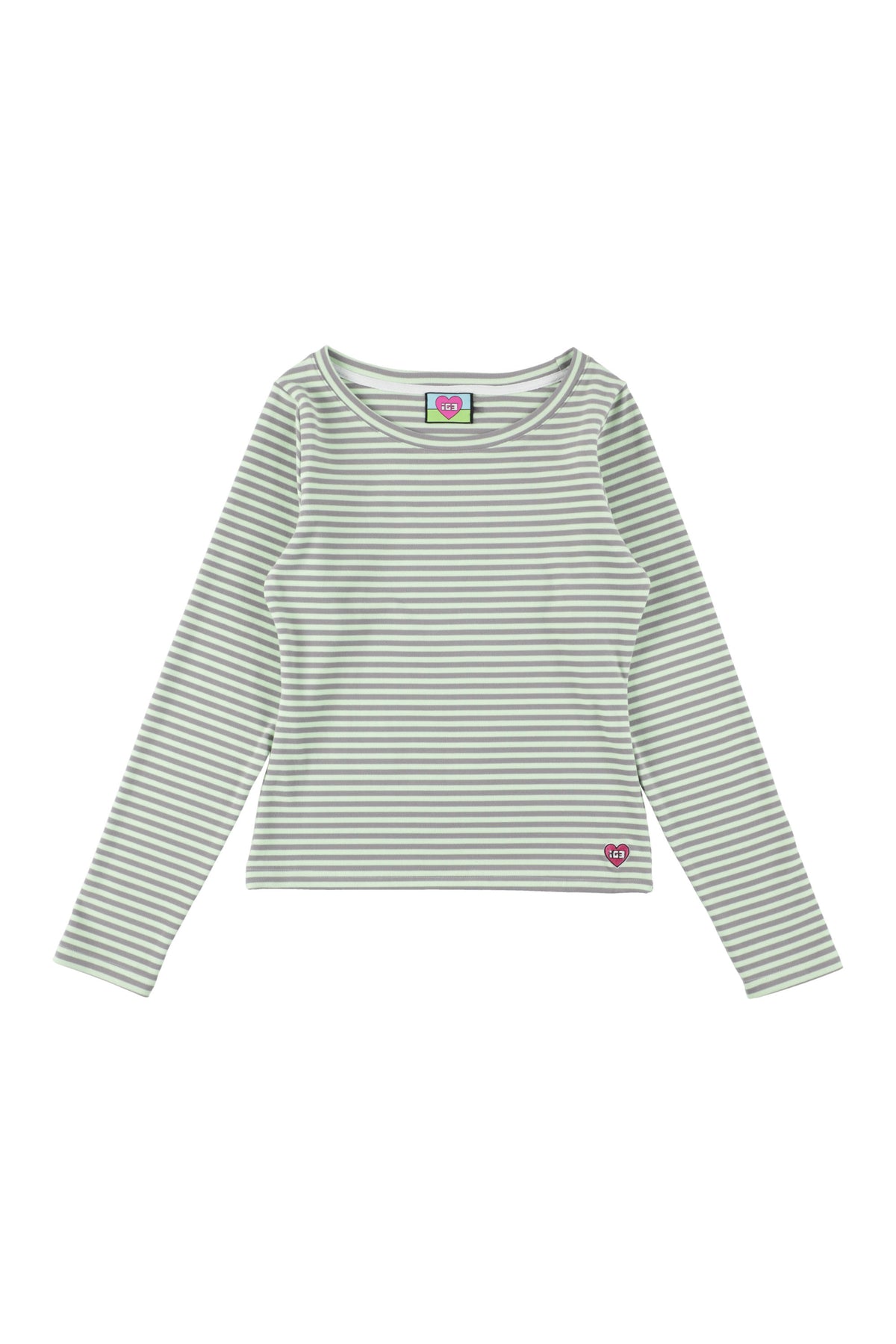 Milk Stripe Top Fleece Mint