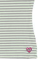 Milk Stripe Top Fleece Mint
