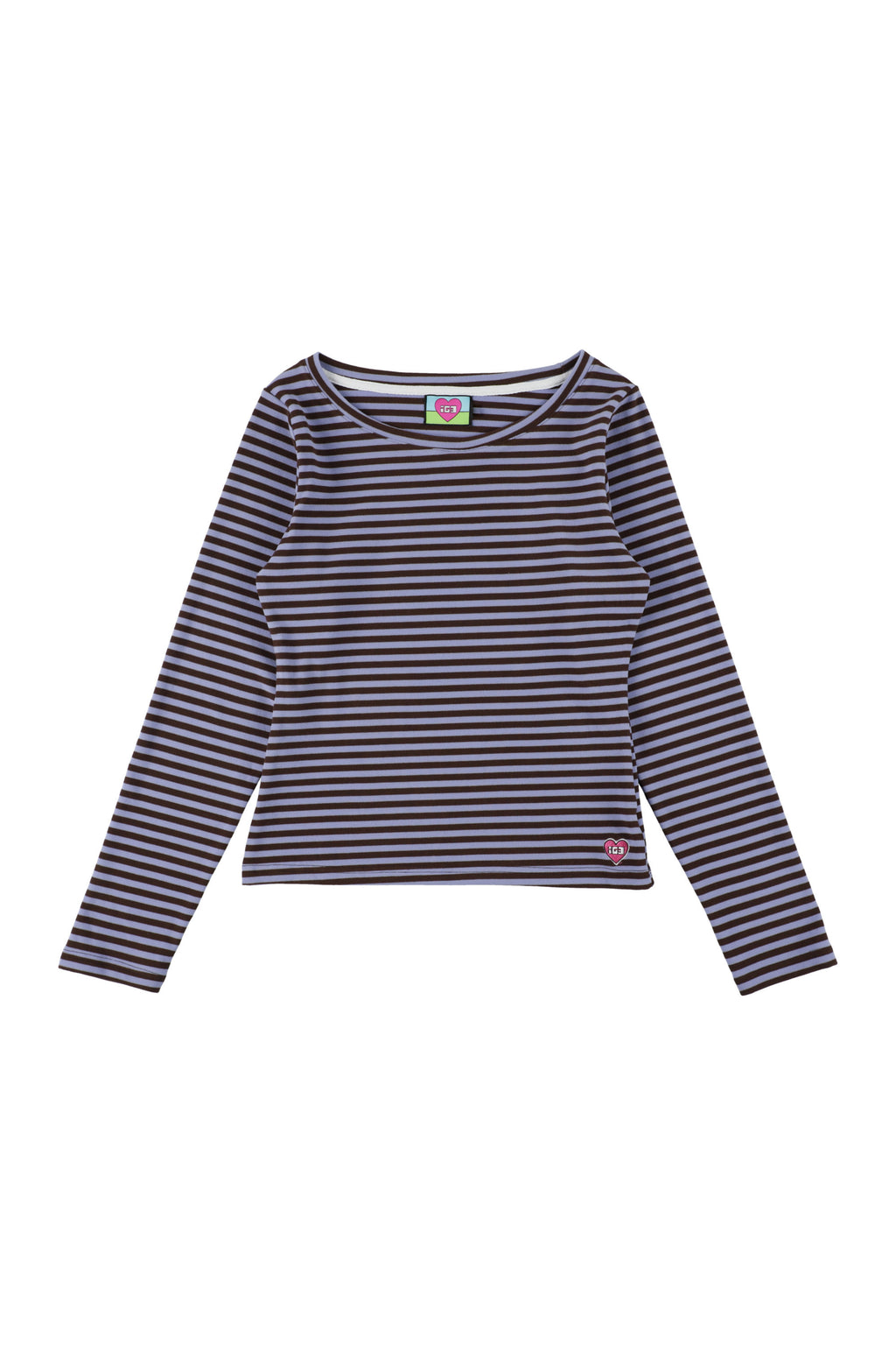 Milk Stripe Top Fleece Blackberry