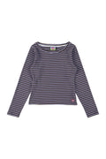 Milk Stripe Top Fleece Blackberry