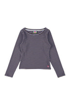 Milk Stripe Top Fleece Blackberry