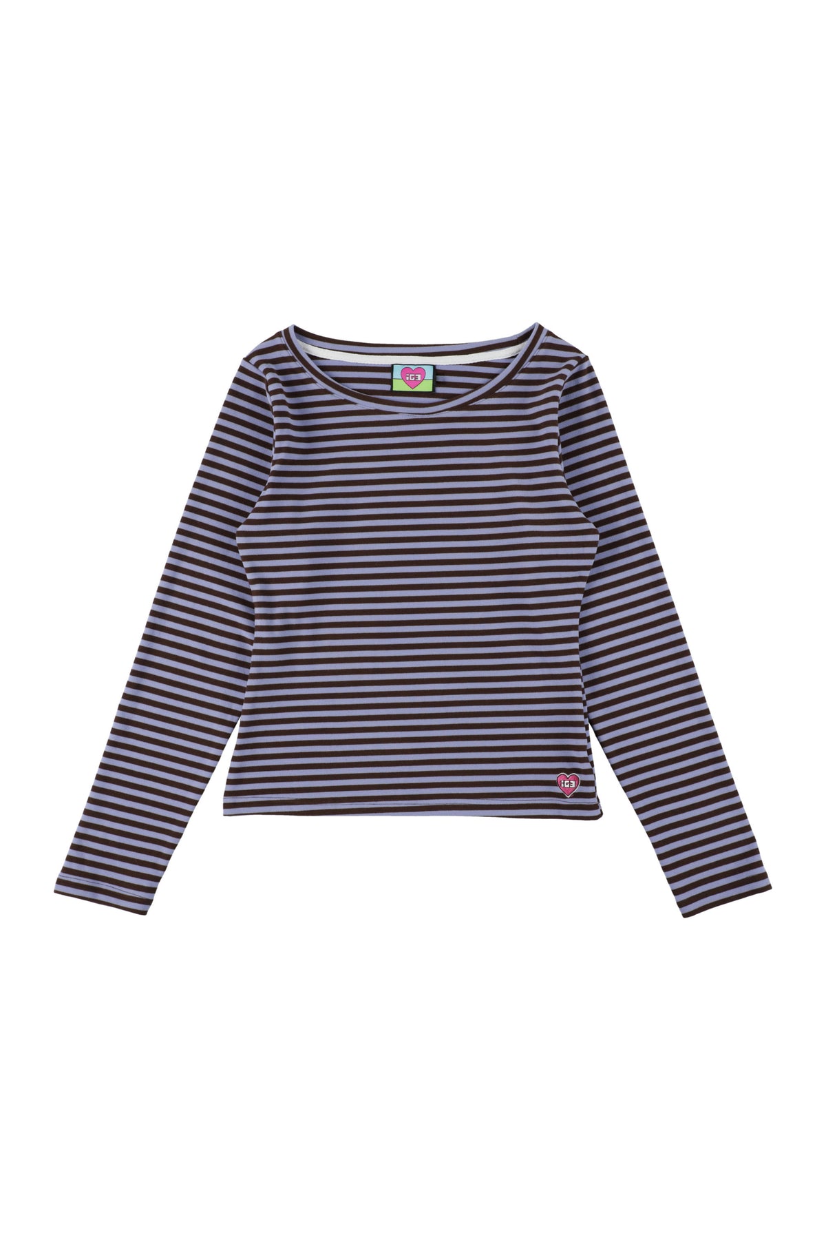 Milk Stripe Top Fleece Blackberry