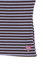 Milk Stripe Top Fleece Blackberry