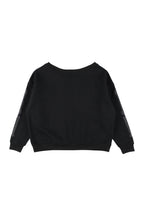 Bone Melt Off Shoulder Sweatshirt Black