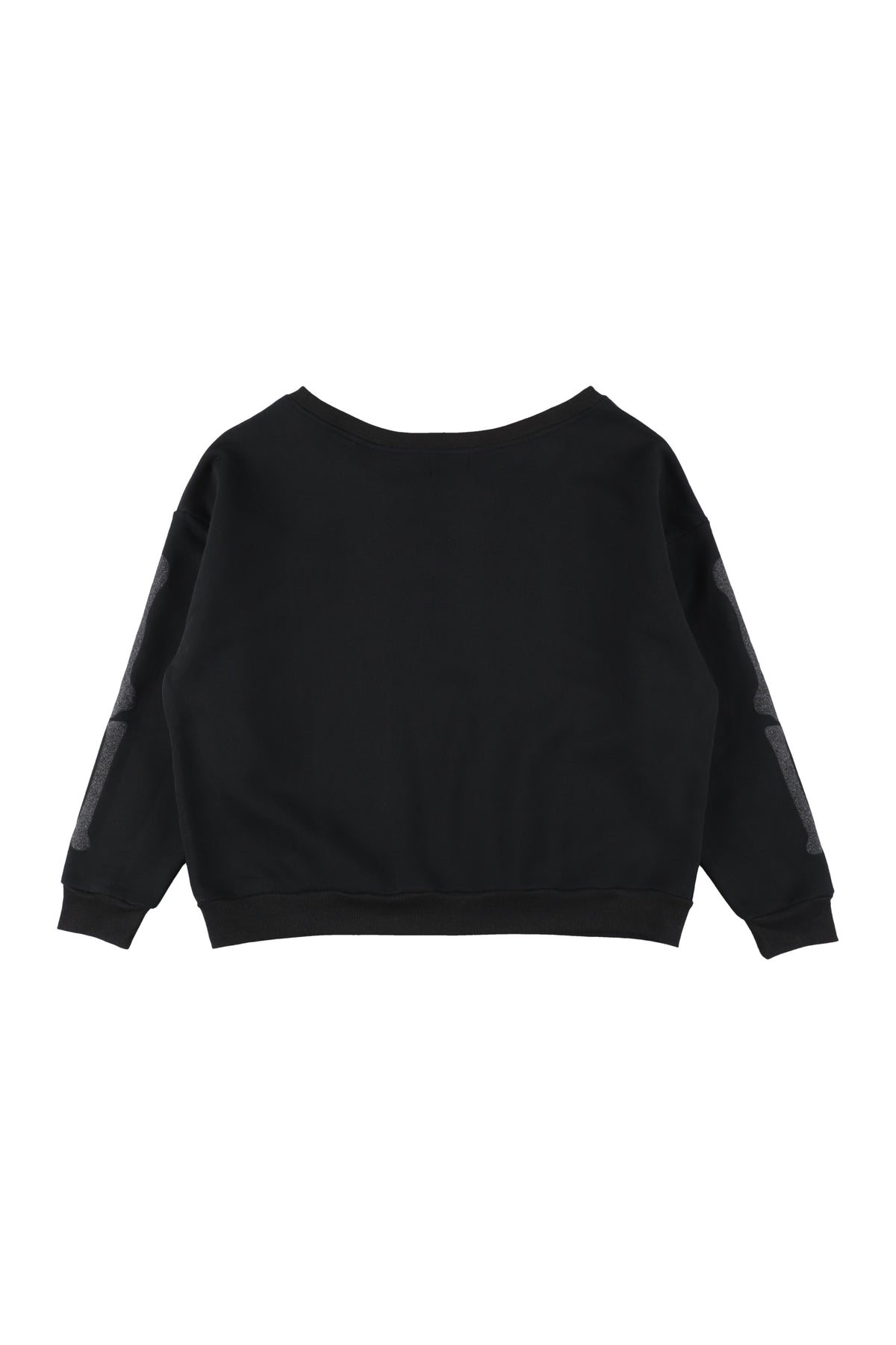 Bone Melt Off Shoulder Sweatshirt Black