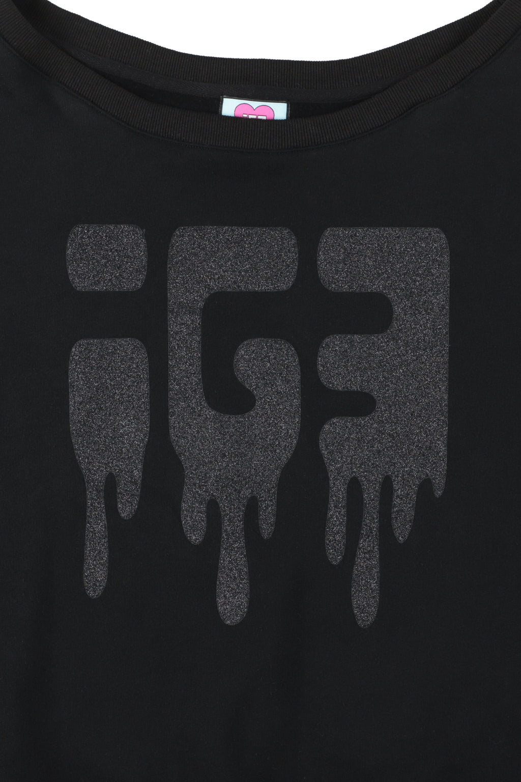 Bone Melt Off Shoulder Sweatshirt Black