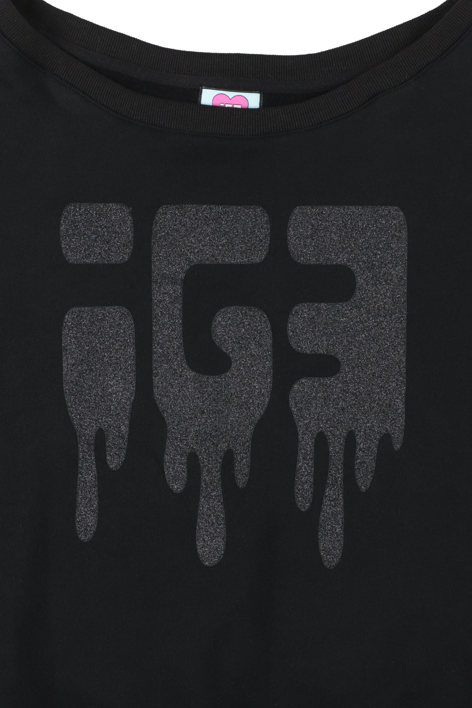 Bone Melt Off Shoulder Sweatshirt Black