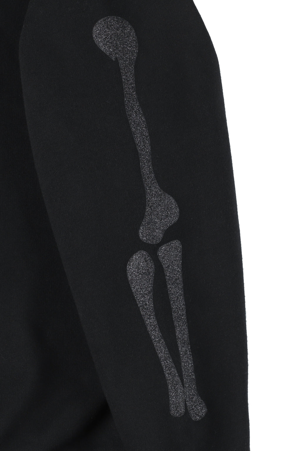 Bone Melt Off Shoulder Sweatshirt Black