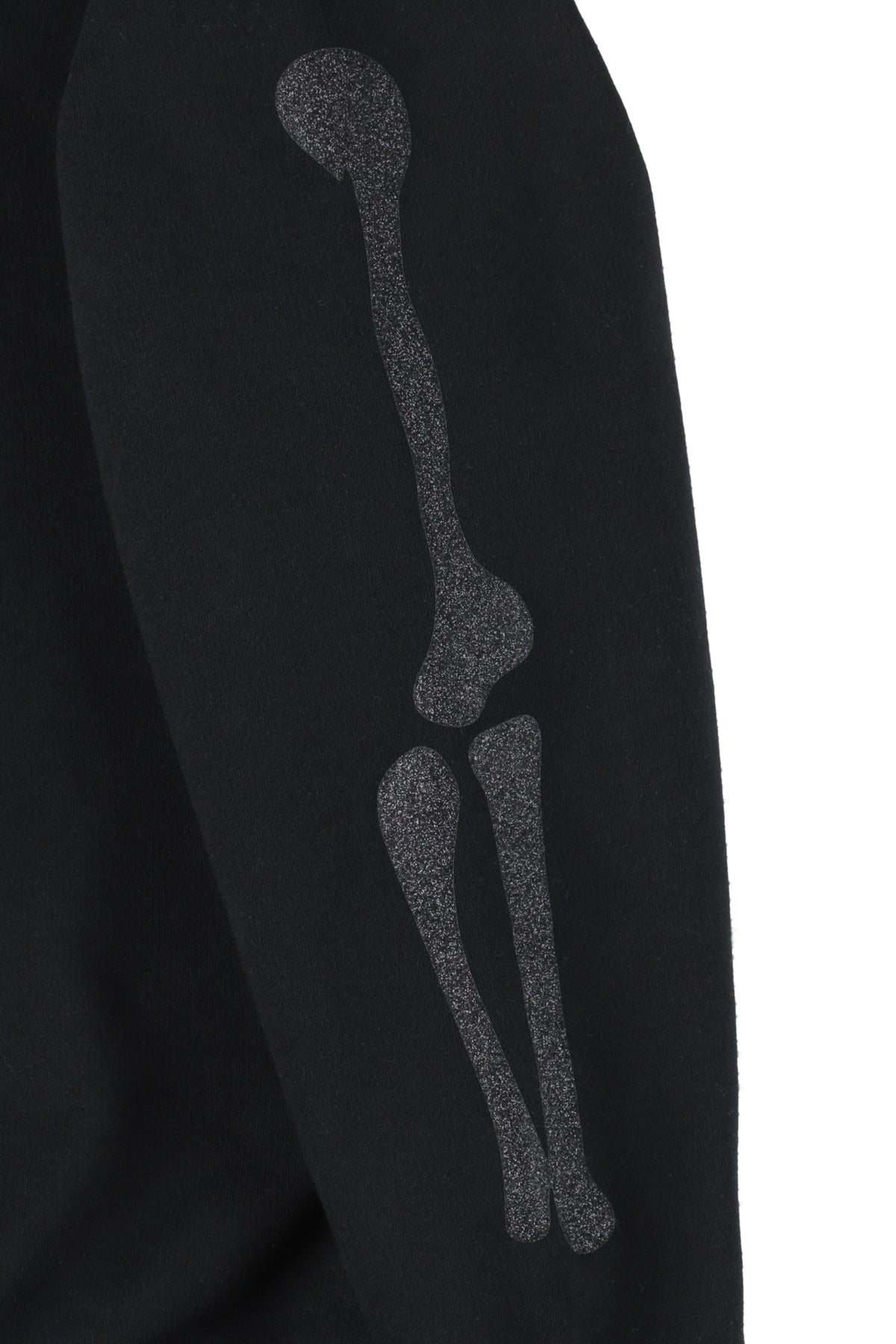 Bone Melt Off Shoulder Sweatshirt Black