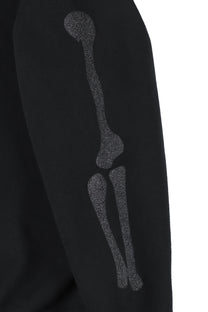 Bone Melt Off Shoulder Sweatshirt Black