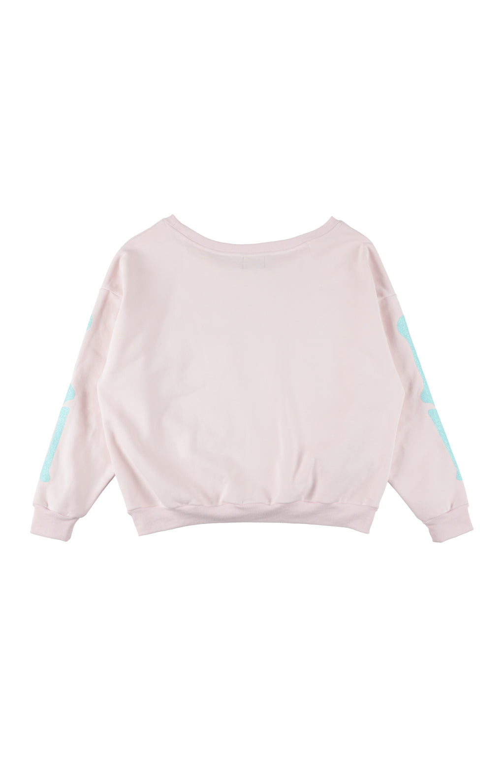Bone Melt Off Shoulder Sweatshirt Pink