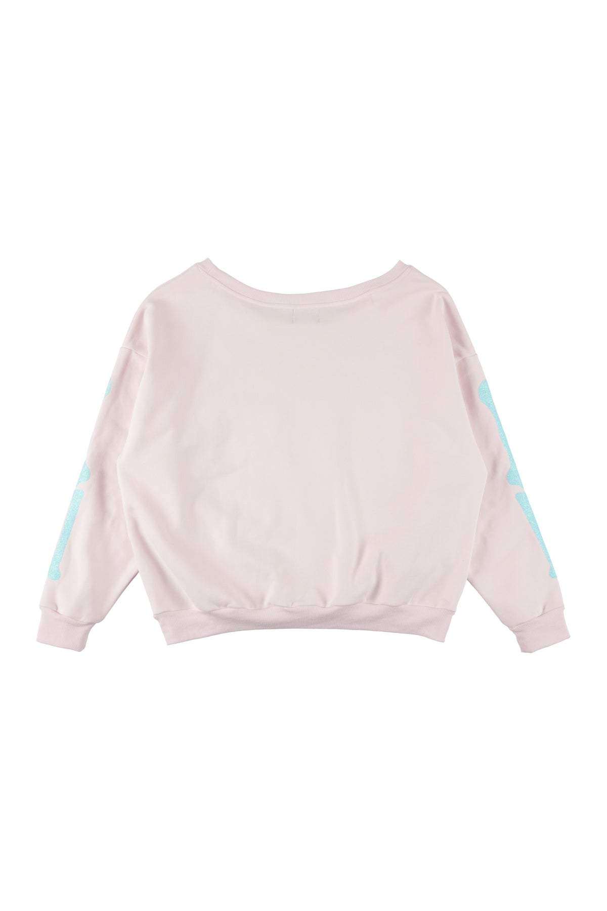 Bone Melt Off Shoulder Sweatshirt Pink