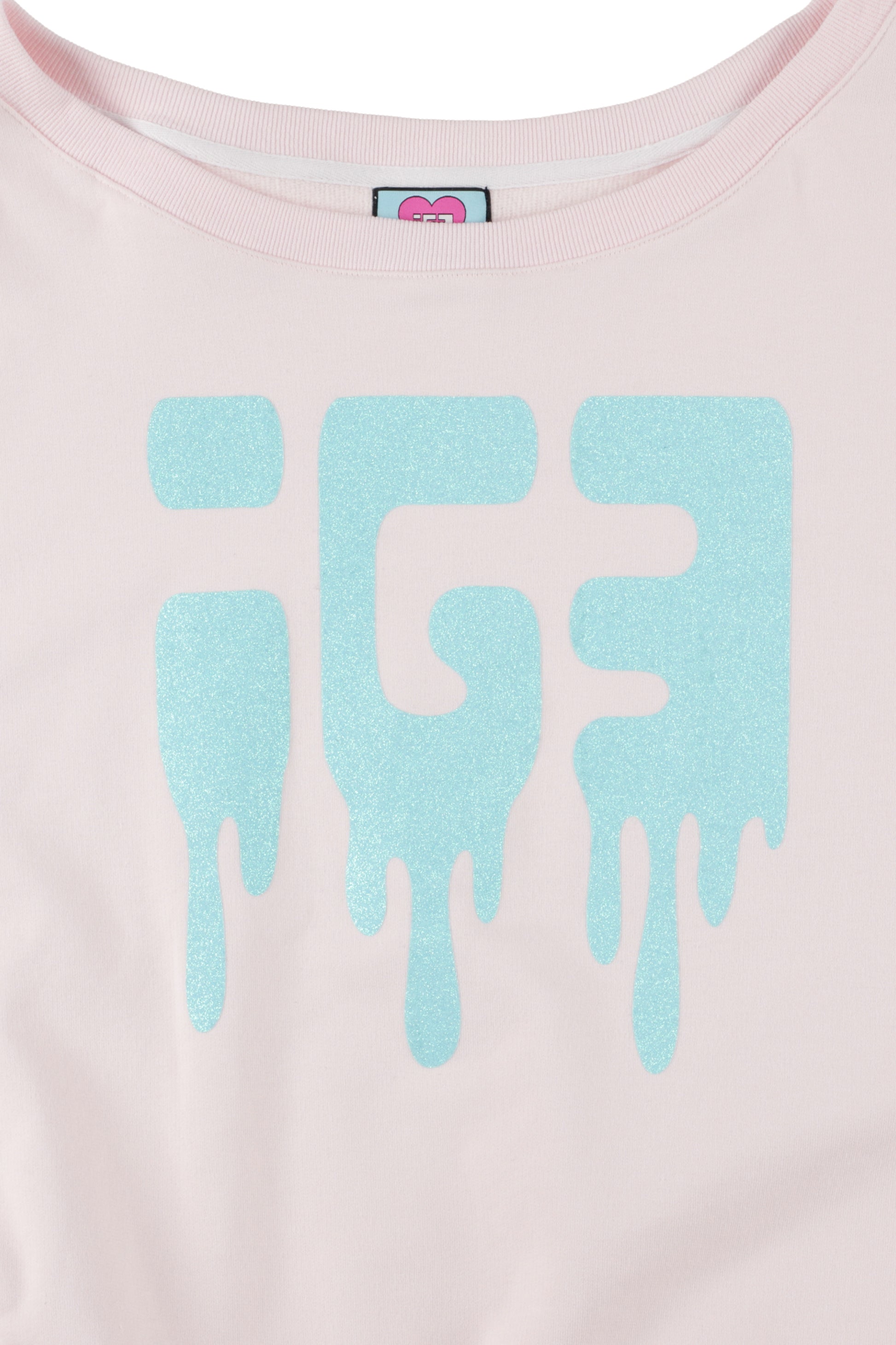 Bone Melt Off Shoulder Sweatshirt Pink