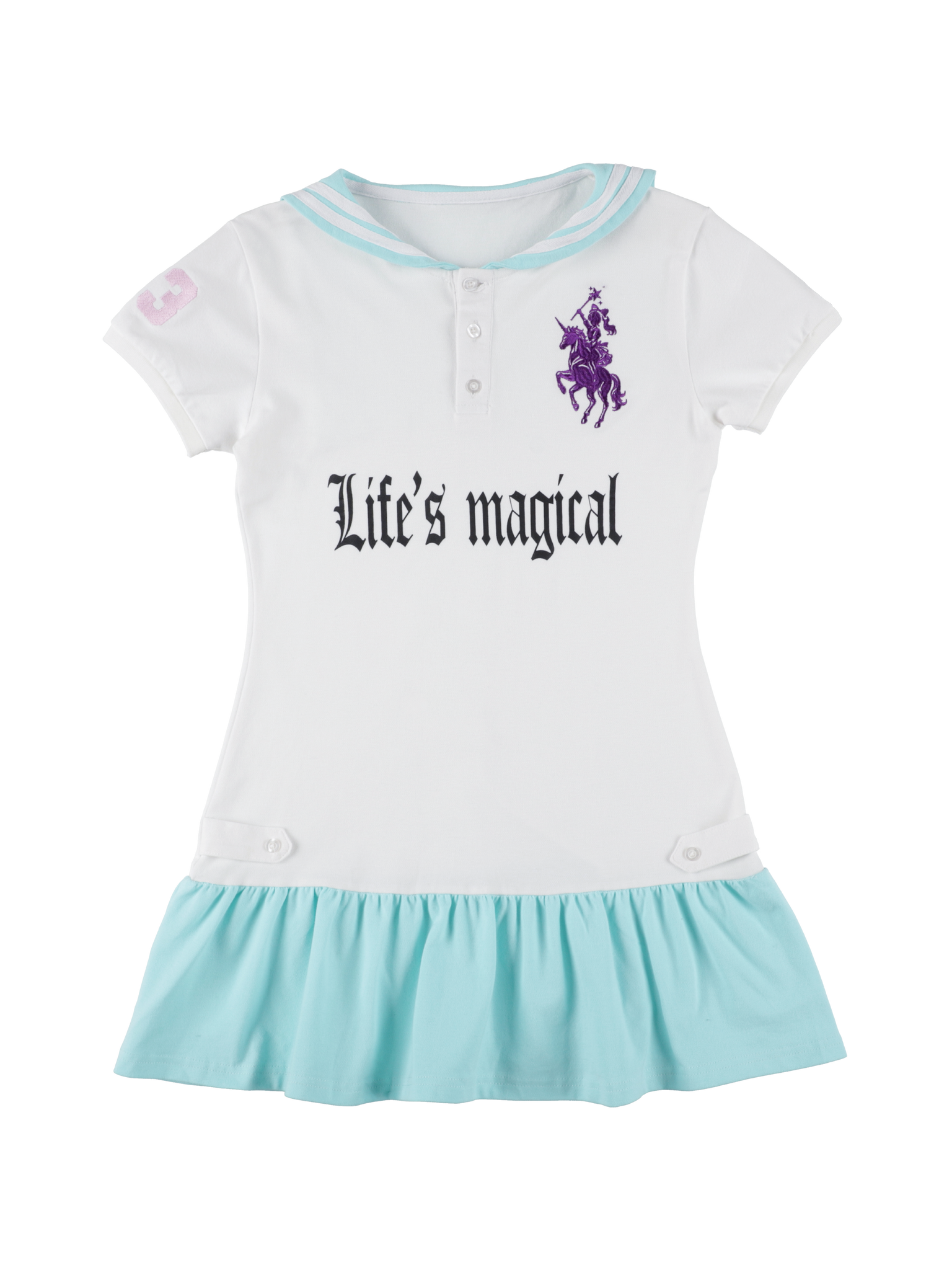 Life is magical sailor dress mint