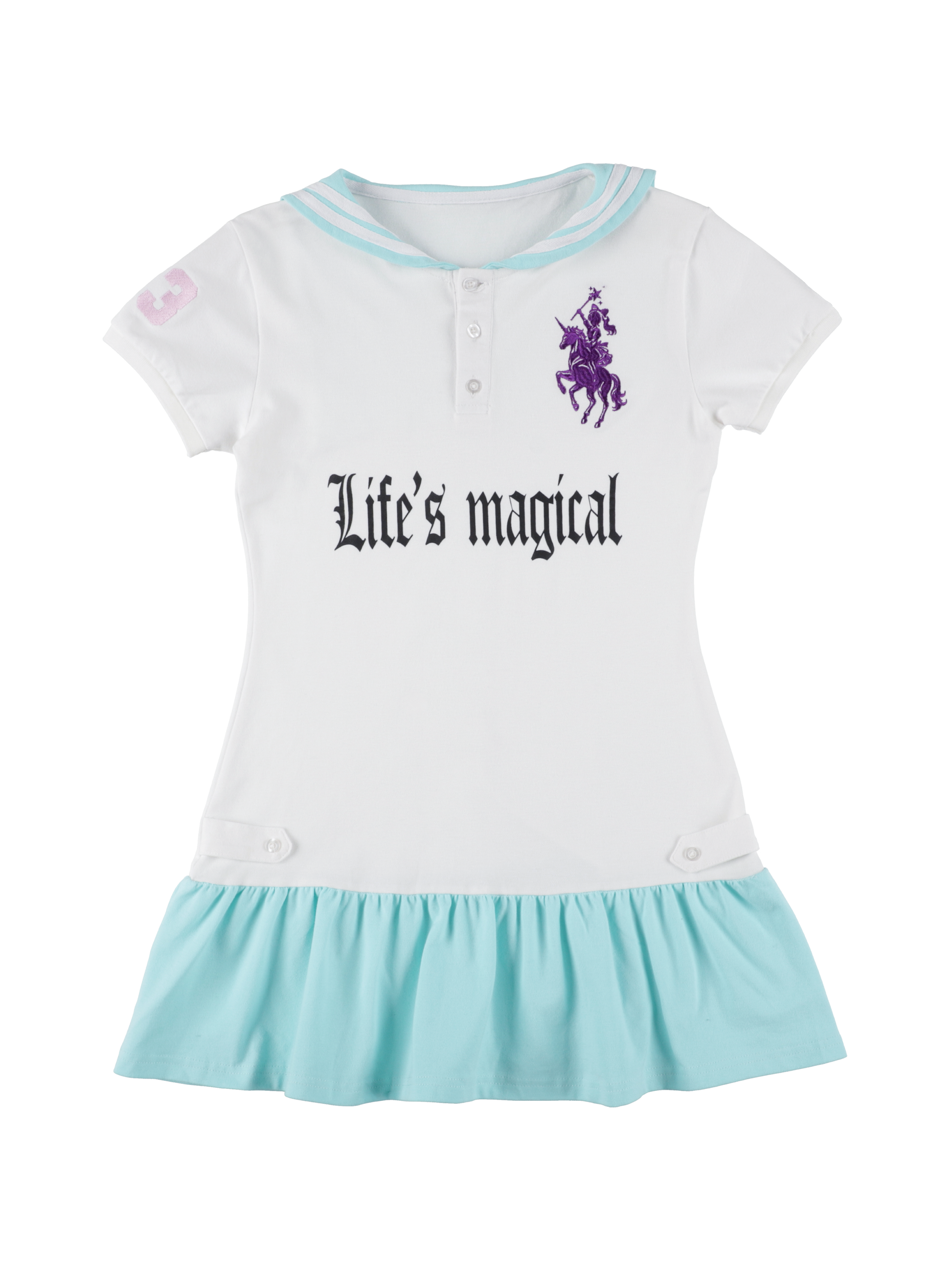 Life is magical sailor dress mint